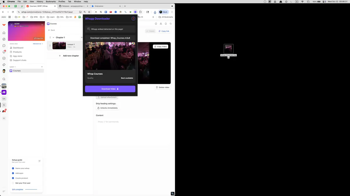 Whop Video Downloader browser extension screenshot 5