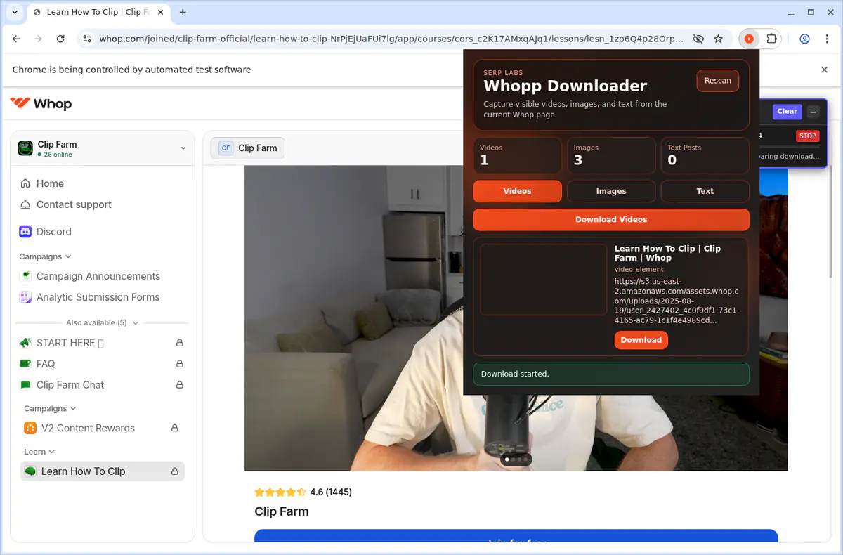 Whop Video Downloader browser extension screenshot 7