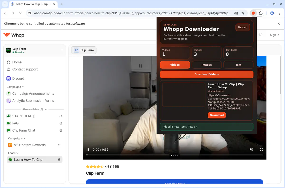Whop Video Downloader browser extension screenshot 8